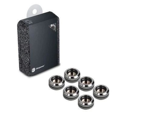 Bitspower G1/4" Black Sparkle Enhance Multi-Link For OD 16MM (6PCS)