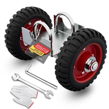 Rolling Gate Wheel 8-Inch Rubber Wheel Carrier Driveway Chain Link Fence Metal