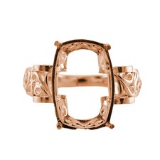 925 Sterling Silver 12x16mm Cushion Semi Mount Cocktail Ring For Engagement Ring