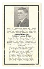 Orig. Sterbebild Soldat + Luftangriff KOBLENZ Hördt Gasvergiftung 1945