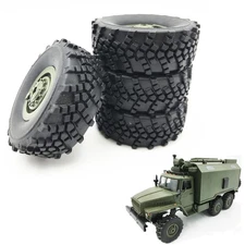 Replacement 2 Pair Original Rubber Wheel Tire for WPL B-36 B36 RC Car Ural Truck