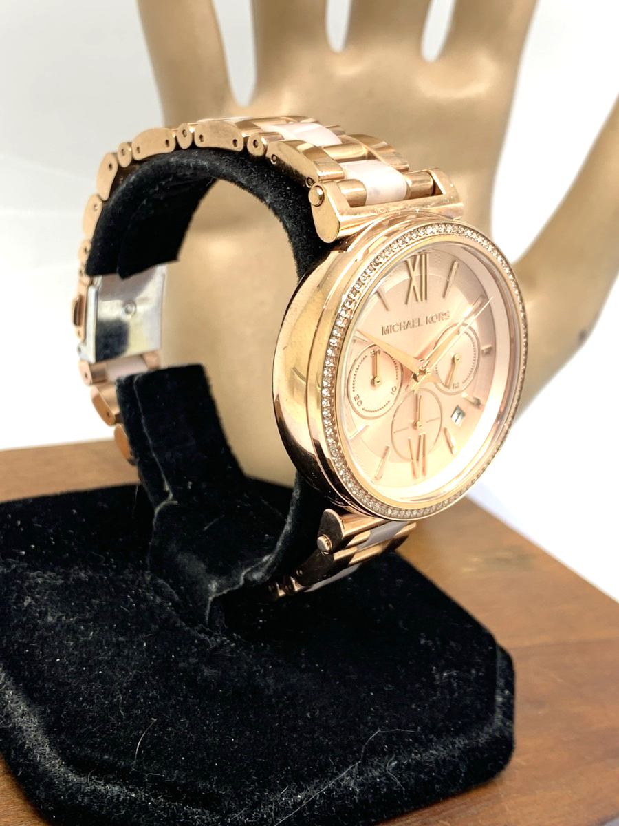 Michael Kors Womens Watch MK5896 Quartz Chronograph 39mm Rose Gold
