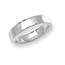 Sterling Silver Wedding Band Ring 4mm Wide Soft Court 925 Hallmark