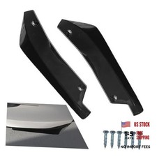 2PCS Universal Car Rear Bumper Lip Splitter Canard Diffuser - Side Fin Black