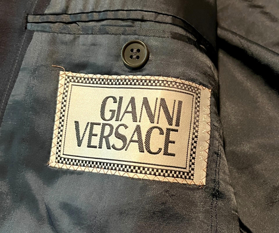 Vintage Gianni Versace Blazer Sport Coat 100% Wool Jacket 56 Double Breasted thumbnail 3