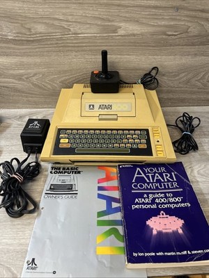 Atari 400 Console Computer Game System  Working 1 Controller & Cables, Manual