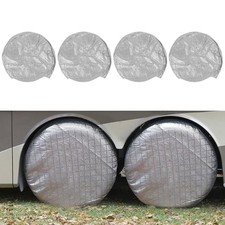 Reifenabdeckung Alu-Folie 4er Set F&uuml;r LKW Bus Wohnmobil 27-29 Fu&szlig; Schutz