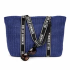 Women's beach bag summer bag shopper hello summer dark blue large bathing bag