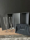 Rare Pair Steuben Glass COUNTERPOINT #2500 Champagne Flutes Excellent Condition