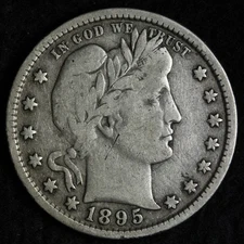 1895-S Barber Silver Quarter FINE+/VF E250 ARHC