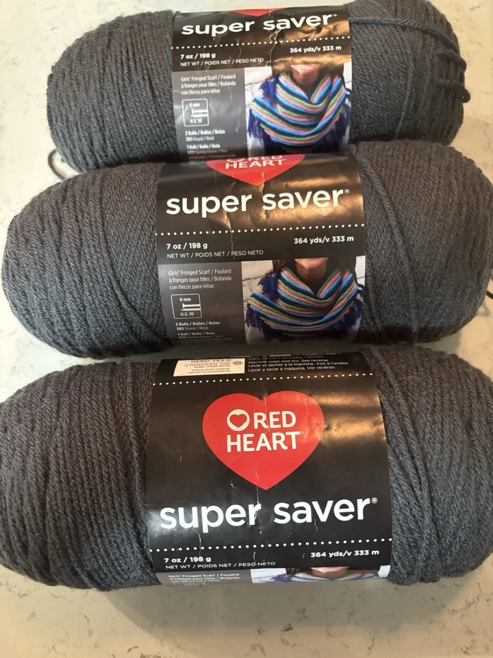 Hilo Red Heart Super Saver carbón 3 madejas Foto 2 de 4