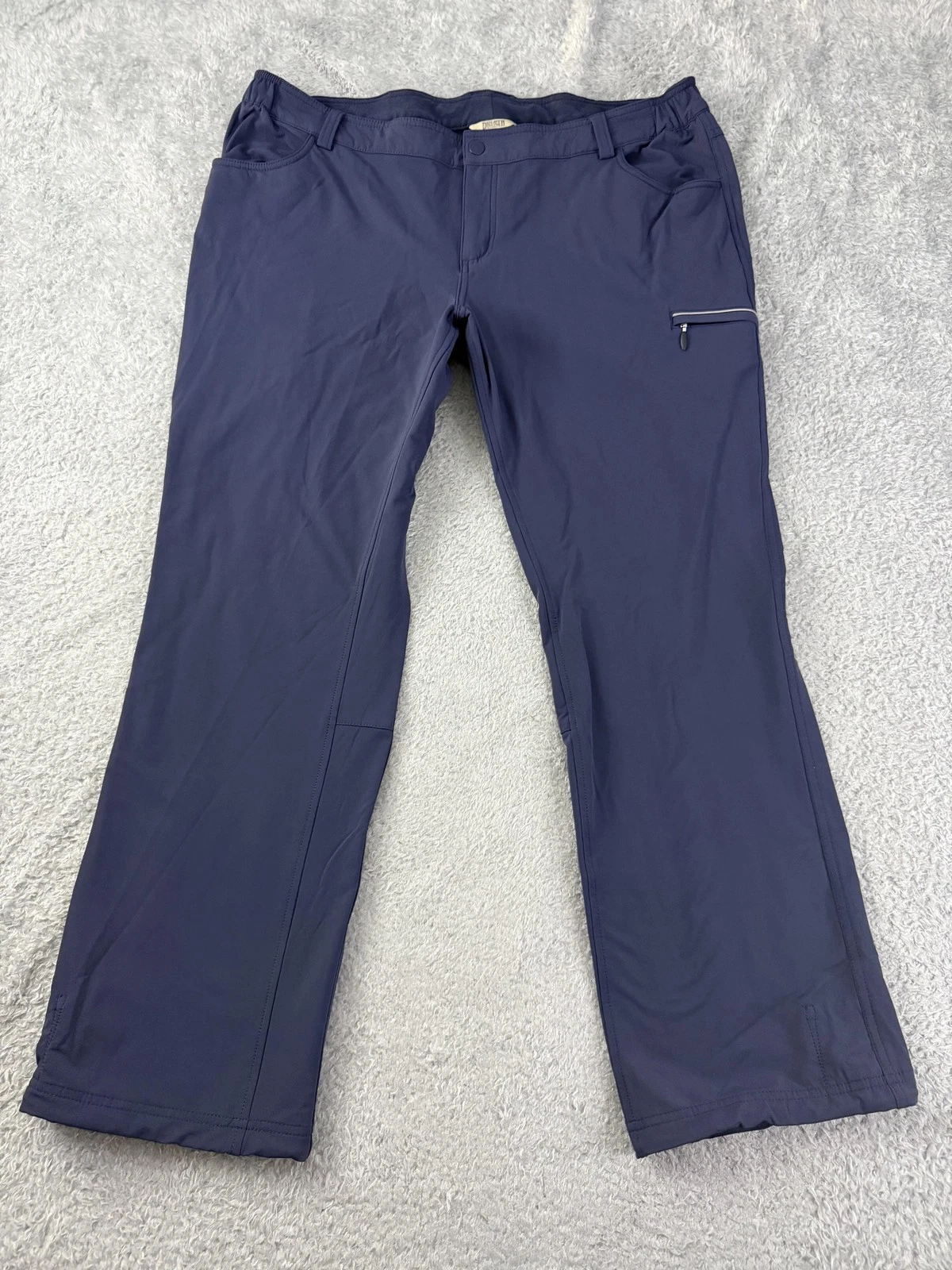 Duluth Trading Pants Women 18 Blue Black Hills Cargo Hiking Water Repellent
Opens in a new window or