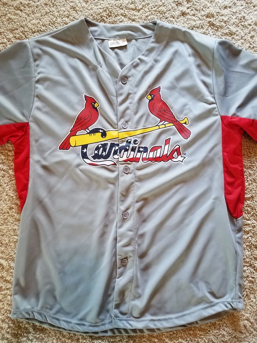 MLB St. Louis Cardinals Women's Short Sleeve Button Down Mesh