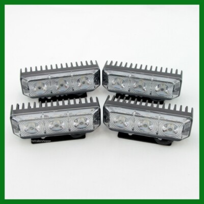 Aluminum Housing 3 LED White Projector Work Light Flood Reverse Back Up ...