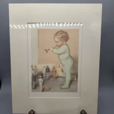 Bessie Pease Gutmann Taps Lithograph 10 x 8 Matted Print Portal Vintage 1980s 