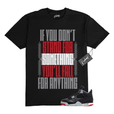 4 Bred Reimagined Black Cement Grey Varsity Red Summit White T Shirt Match SFS