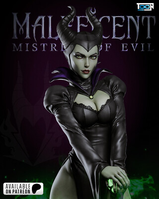 Maleficent, Mistress of Evil, sexy Pin Up, Figur, 3D Druck, Statue, UNBEMALT