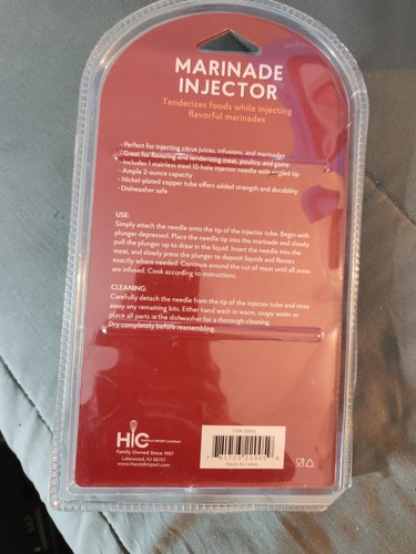 HIC 2 Ounce Meat Marinade Injector Needle, Stainless Steel - Picture 2 of 4