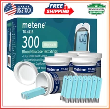 Metene TD-4116 Glucose Test Strips – 300 Ct, Monitor Not Included, Strips Only