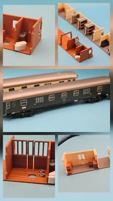 MAUSIS 3D DRUCK Märklin 4026 / Primex 4009 H0 - Inneneinrichtungen f. Gepäckwagen. 3D Druck. Neu