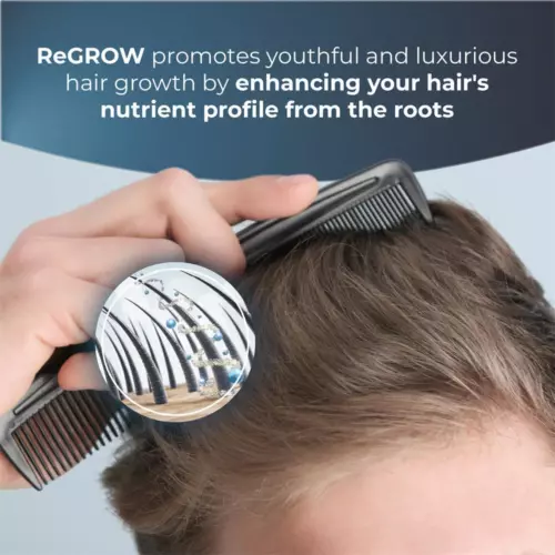 Vitaminas para el crecimiento del cabello ReGrow con biotina, suplemento capilar suministro para 30 días - Imagen 9 de 13