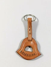 Artisan Brown Leather Argentina Bell Shape Key Chain 