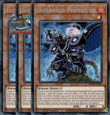 best fiend cards yugioh Yugioh! 3x Infernoid Pirmais BLTR-EN067 Secret Rare 1st Ed NM