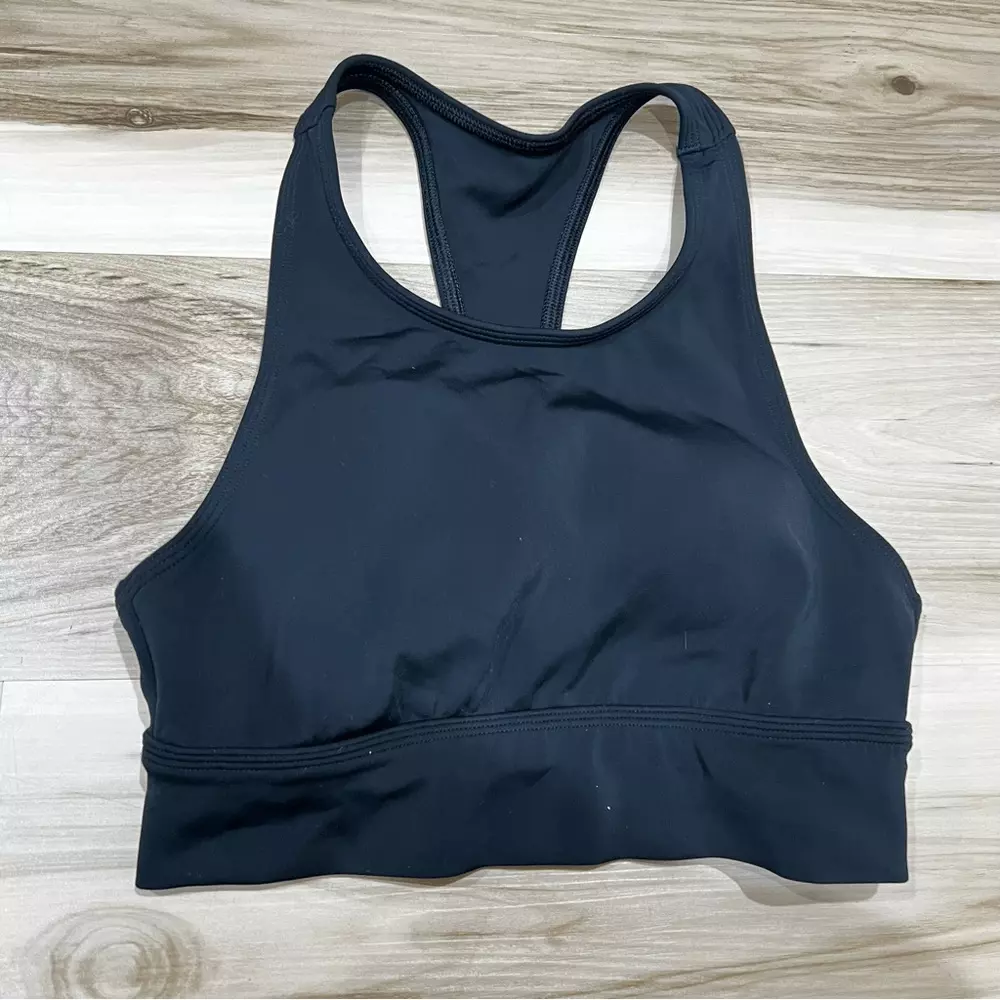 Aerie Chill Play Move Black Sports Bra Women’s Small