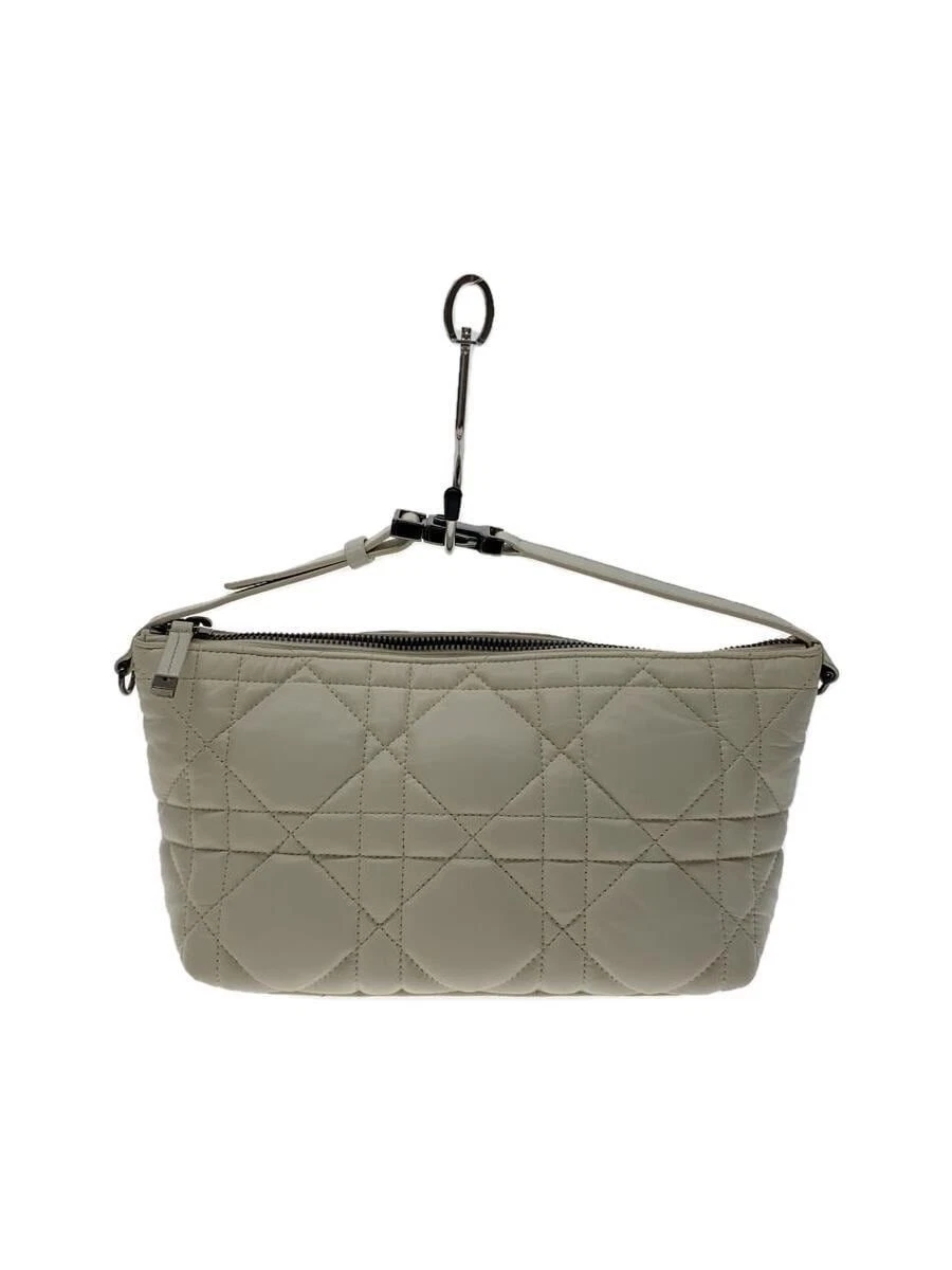Pochette Christian Dior Canage cuir nomade blanc uni occasion