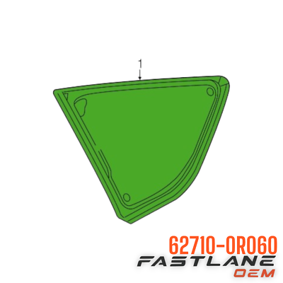新型RAV4 2013-2018 TOYOTA RAV4 REAR RIGHT QUARTER GLASS NEW OEM 62710-0R060