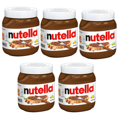 Nutella Haselnuss Nougat Creme nussig schokoladig 450g 5er Pack