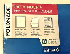 FOLDMADE 1.5" Binder  Peel-N-Stick Folder  1 Sticker Sheet