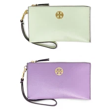 TORY BURCH Women's Chelsea Pebbled Leather Wristlet