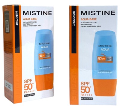 2x Mistine Aqua Base Ultra Protection Facial Sunscreen SPF50 40ml from THAILAND