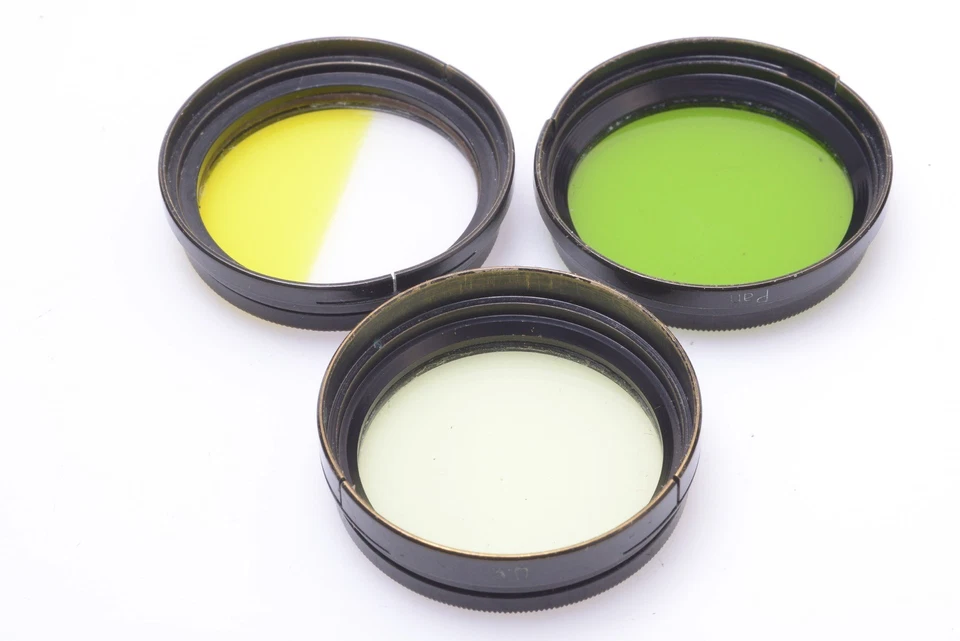 ✅ LEICA, LEITZ A36, 36MM PUSH-ON UV ‘, YELLOW GRADUATED & GREEN FILTER NO CLAMP - Image 3 of 3
