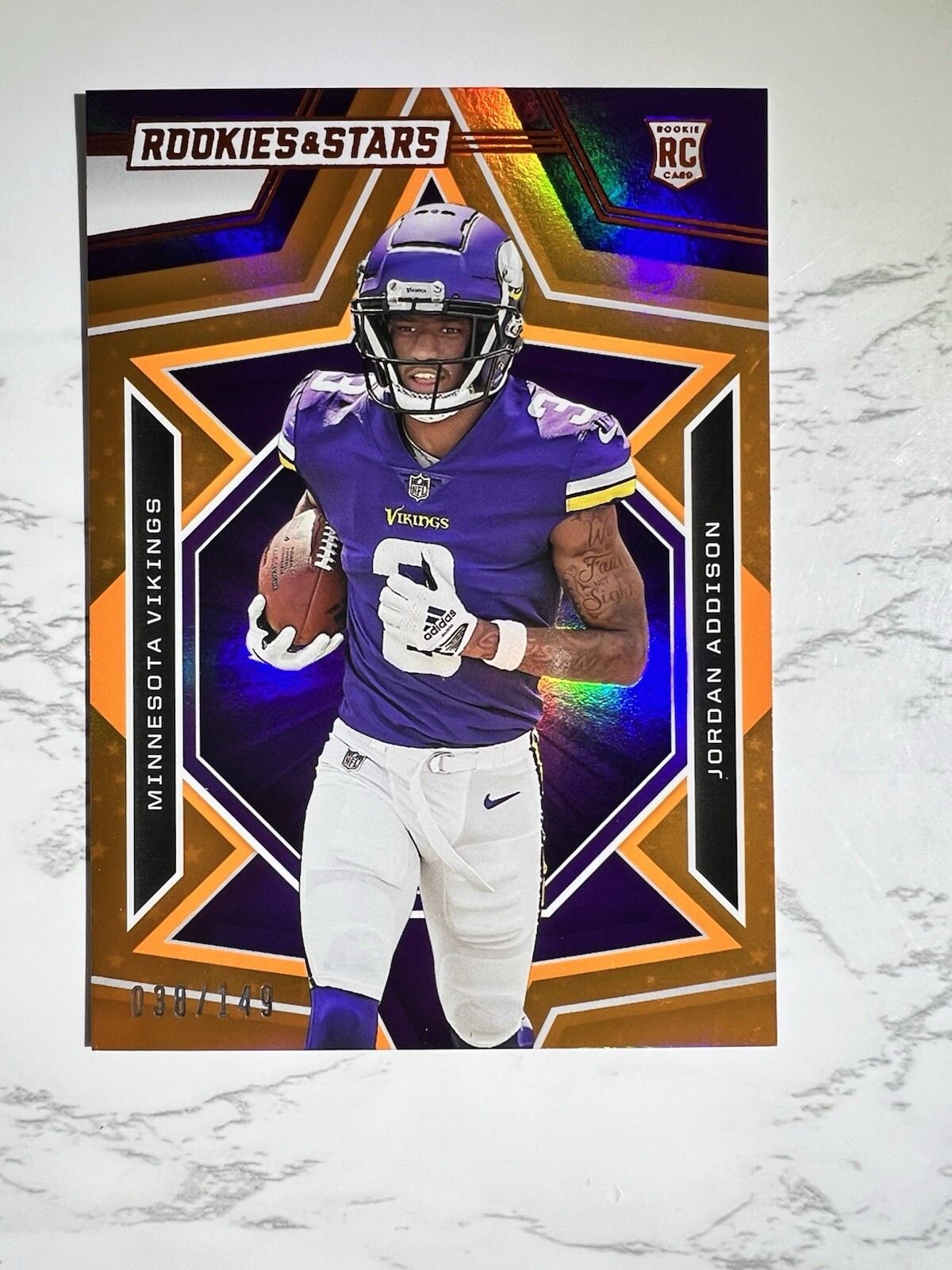 2023 Panini Rookies & Stars - Rookies Orange #157 Jordan Addison /149 (RC)