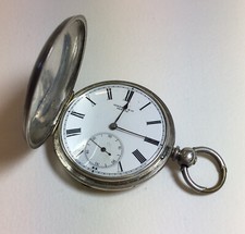 Antique  Fine Silver  Cased Grindat  Co Geneve Pocket Watch Not Working