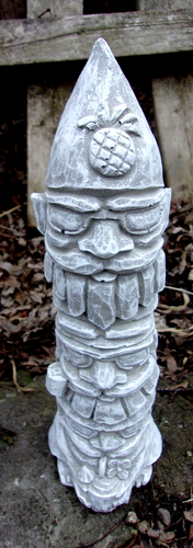 Tiki latex mold concrete plaster cement rubber totem pole mould 12"H x 4" W L - Picture 4 of 6