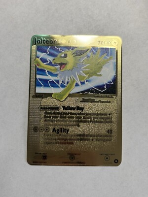 Jolteon 101/108 70HP Custom High Quality Fan Art Gold Metal Card