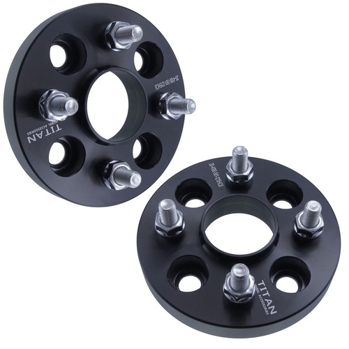 2x 1 Inch Hubcentric Wheel Spacers 4x100 54.1 Bore – For Mazda MX-5 Miata, Ford Escort, Scion – 12x1.5 Thread, Aluminum