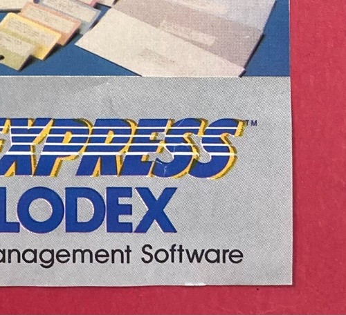 Anuncio Rolodex LabelExpress 1986 vintage con computadora Apple IIe/una hoja - Imagen 5 de 6
