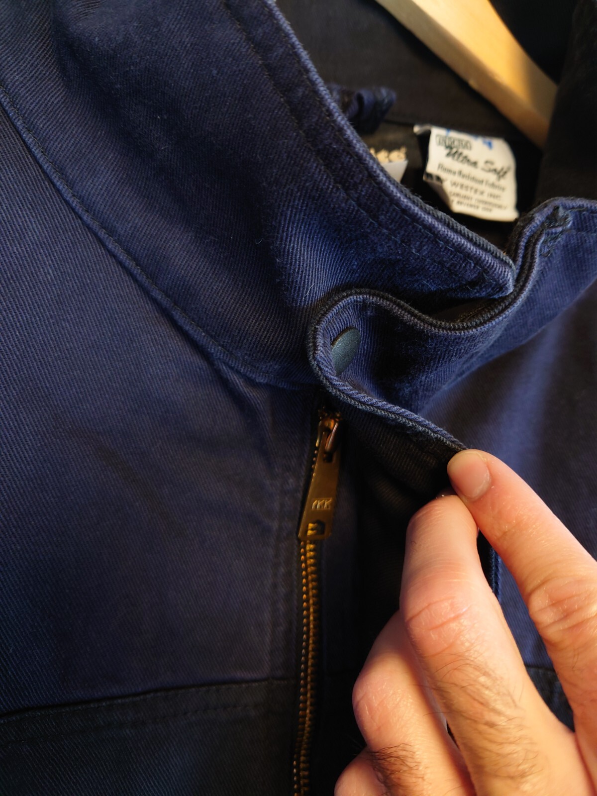 Workrite FR Full Zip Heavy Button Jacket Navy Blu… - image 10