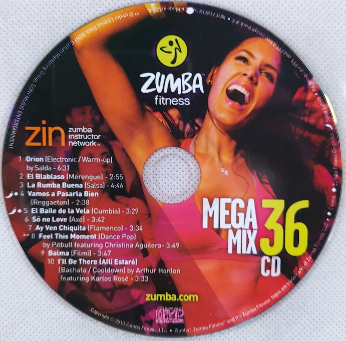 Zumba ZIN Mega Mix CD REPLACEMENT DISCS Dance Workout Music | eBay