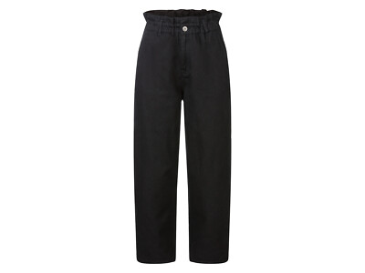 esmara  Damen Paperbag-Hose, 7/8-Länge (schwarz, 44) - B-Ware neuwertig