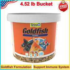 Tetra Goldfish Flakes Nutritionally Balanced Diet Fish Food, 4.52 lb For Daily