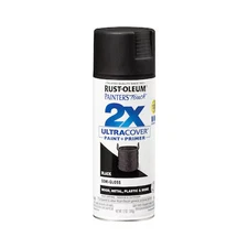 Rust-Oleum 334097 General Purpose Spray Paint, Black, Semi-Gloss, Solvent, 12 Oz