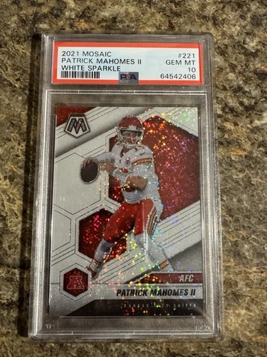 2021 Mosaic Patrick Mahomes II Chiefs White Sparkle SSP Psa 10