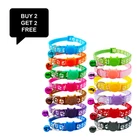 Breakaway Paw Print Cat Collar with Bell Adjustable Safety Quick Release
