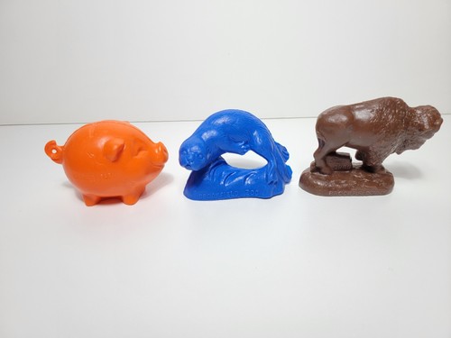 Lotto di 12 statuine in cera animali zoo stampo A Rama vintage - Foto 10 di 15