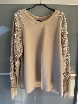 Starry Eyed Perlenpullover camel Größe 10